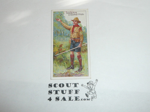 Ogden Tabacco Company Premium Card, Second Boy Scout Series of 50 (Blue Backs), Card #61 Finding the Way of the Wind, 1912