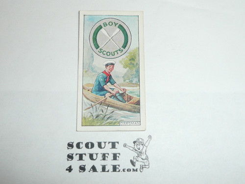 CWS Cigarette Company Premium Card, Boy Scout Badges Series of 50, Card #25 Oarsman, 1939