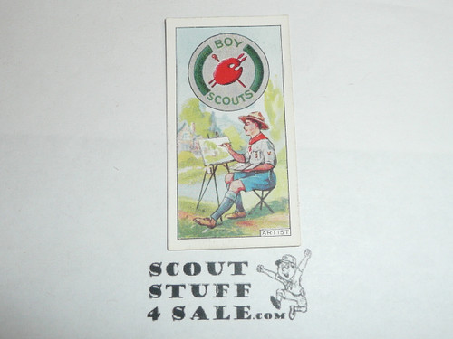 CWS Cigarette Company Premium Card, Boy Scout Badges Series of 50, Card #27 Artist, 1939