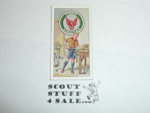 CWS Cigarette Company Premium Card, Boy Scout Badges Series of 50, Card #35 Engineer, 1939