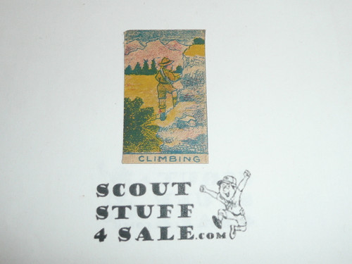 U.S. Boy Scout Series of 10, comic style trading cards, Climbing, Teens