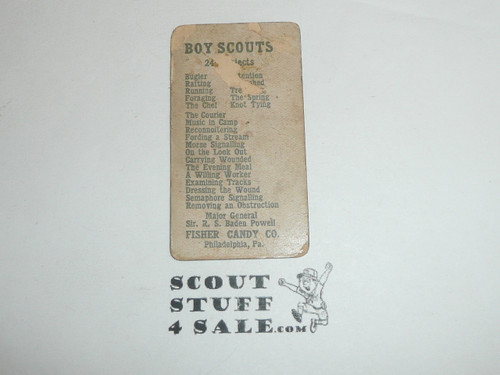 Fisher Candy Company, Philadelphia Pa, Boy Scout Card Series of 24, Ambushed, 1910