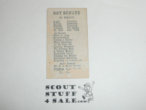 Fisher Candy Company, Philadelphia Pa, Boy Scout Card Series of 24, Reconnoitering, 1910