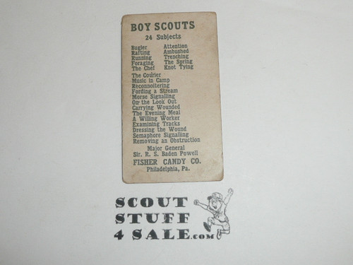 Fisher Candy Company, Philadelphia Pa, Boy Scout Card Series of 24, On the Look Out, 1910