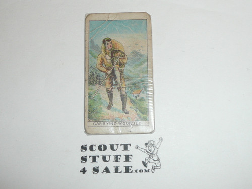 Fisher Candy Company, Philadelphia Pa, Boy Scout Card Series of 24, Carrying Wounded, 1910