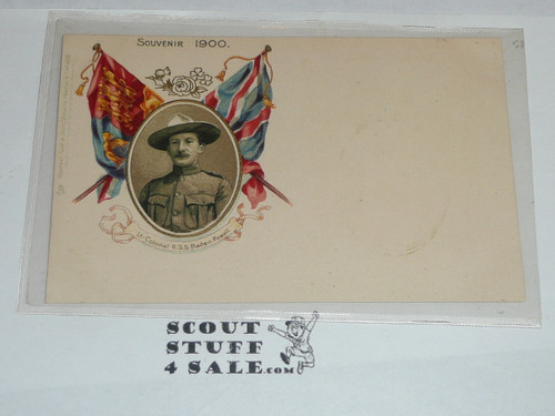 Lt. Colonel R. S. S. Baden-Powell Note Postcard, late 1900, UNUSED