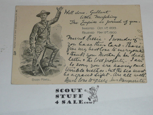 Baden Powell Boer War Mafeking Note Postcard, 1900