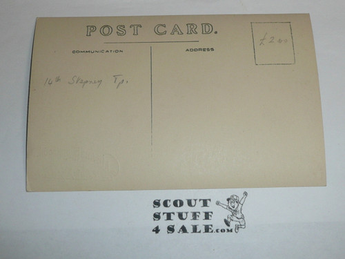 British Boy Scout Postcard, Photo Postcard of a large group of boy scouts #2, UNUSED