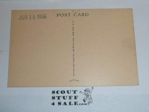 Girl Scout Post card, Camp Molly Lauman, Scioto County Council, Lucasville OH, Artvue, 1956