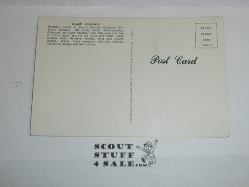 Girl Scout Post card, Kamp Kiwanis, South Central Alabama Council