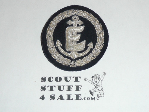 Boy Scout Sea Exploring Leader/Professional/Commissioner Blazer Crest Bullion, RARE Prototype varieties, Variety #1