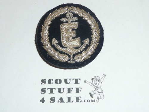 Boy Scout Sea Exploring Leader/Professional/Commissioner Blazer Crest Bullion, RARE Prototype varieties, Variety #2