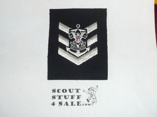 Sea Scout Position Patch, Boatswain on Navy Blue Felt, 1950's, MINT