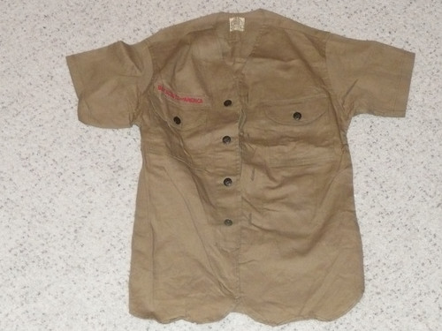 1930's Boy Scout Uniform Shirt with metal buttons, MINT unused condition, 17" Chest and 24" Length, #BD3