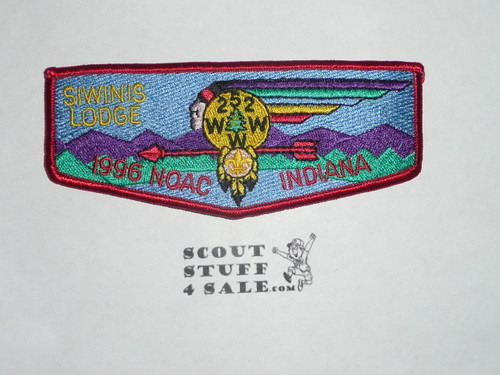 Order of the Arrow Lodge #252 Siwinis s28 1996 NOAC Flap Patch