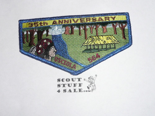 Order of the Arrow Lodge #564 Osceola s29 35th Anniversary Flap Patch