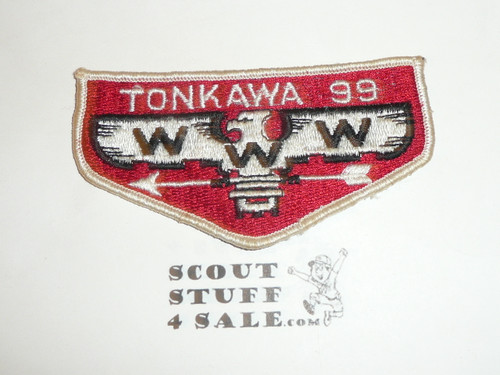 Order of the Arrow Lodge #99 Tonkawa s3 Flap Patch, lite use