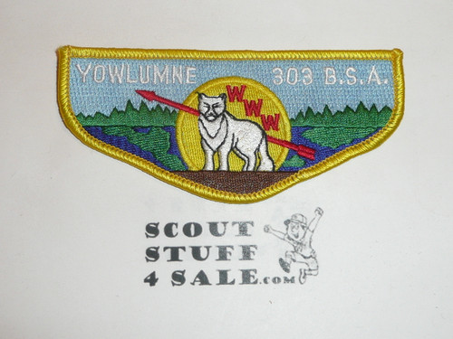 Order of the Arrow Lodge #303 Yowlumne s19 Flap Patch