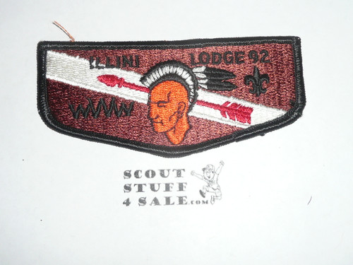 Order of the Arrow Lodge #92 Illini  s9 Flap Patch
