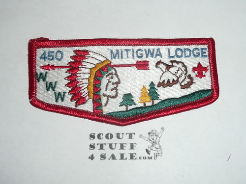 Order of the Arrow Lodge #450 Mitigwa s6 Flap Patch