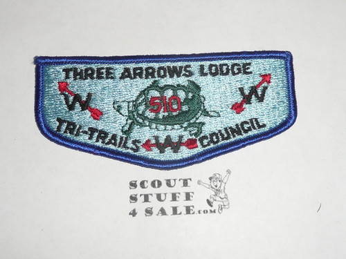 Order of the Arrow Lodge #510 Three Arrows s2 Flap Patch