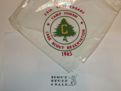 Camp Cowaw 1965 25th Anniversary Neckerchief, Case Scout Reservation