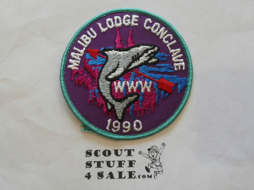 Order of the Arrow Lodge #566 Malibu 1990 Conclave STAFF Patch - Scout