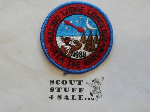 Order of the Arrow Lodge #566 Malibu 1988 Conclave STAFF Patch - Scout