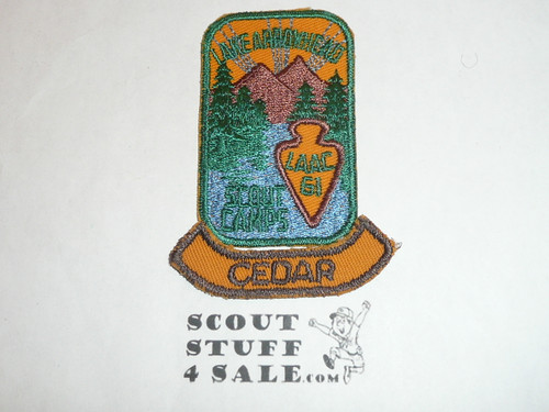 Lake Arrowhead Scout Camps, Camp Cedar Segment Patch, 1961 (segment only)