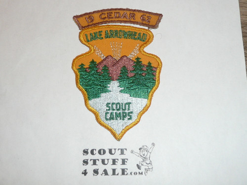 Lake Arrowhead Scout Camps, Camp Cedar segment, sewn, 1962 (segment only)