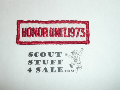 Lake Arrowhead Scout Camps, Honor Unit Segment Patch, 1973