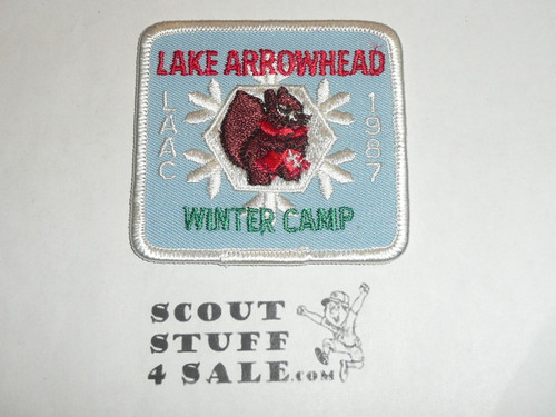 Lake Arrowhead Scout Camps, Winter Camp Patch, LAAC, 1987