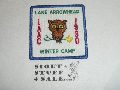 Lake Arrowhead Scout Camps, Winter Camp Patch, LAAC, 1990