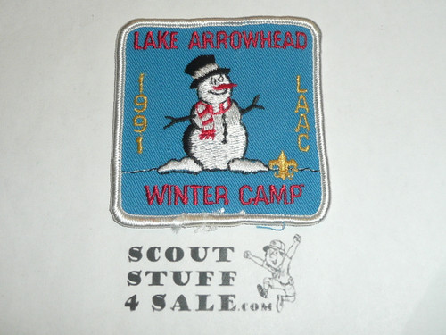 Lake Arrowhead Scout Camps, Winter Camp Patch, LAAC, 1991