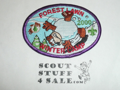 Forest Lawn Scout Reservation, Winter Camp Patch, LAAC, 2000