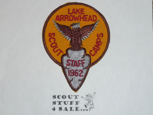 Lake Arrowhead Scout Camps, STAFF Patch, 1962