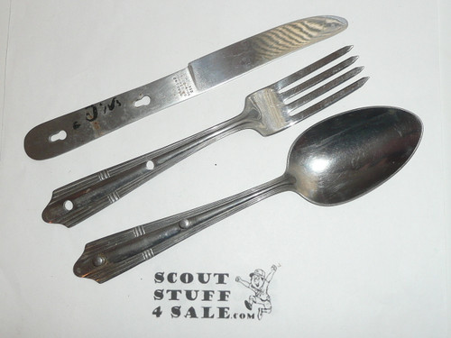 1960's Fork Knife and Spoon Set, not Boy Scout