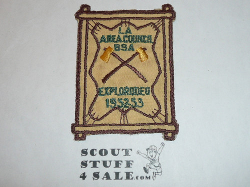 Explorodeo twill Patch, Los Angeles Area Council, 1952-1953