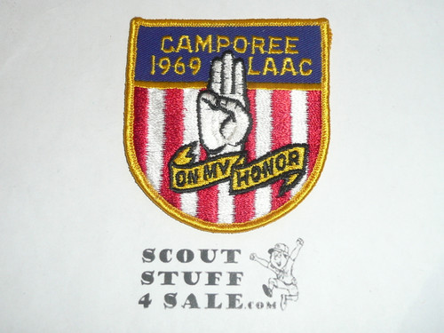 Camporee twill Patch, Los Angeles Area Council, 1969