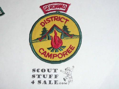 Geronimo District Camporee segment Patch (segment only), Los Angeles Area Council, early 1970's