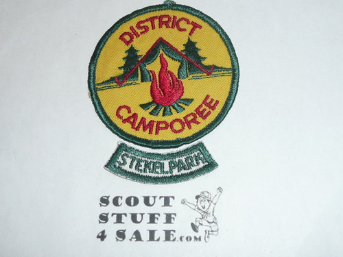 Stekel Park Camporee segment Patch (segment only), Los Angeles Area Council, early 1970's