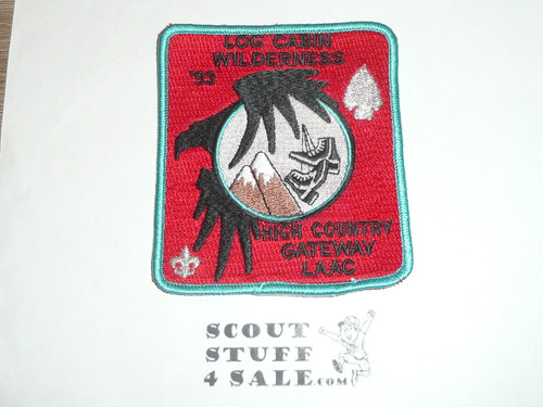 Log Cabin Wilderness Camp Patch, Los Angeles Area Council, 1993