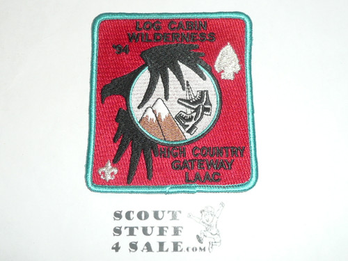 Log Cabin Wilderness Camp Patch, Los Angeles Area Council, 1994