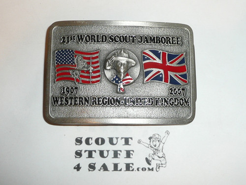 2007 Boy Scout World Jamboree USA Western Region Contingent Belt Buckle