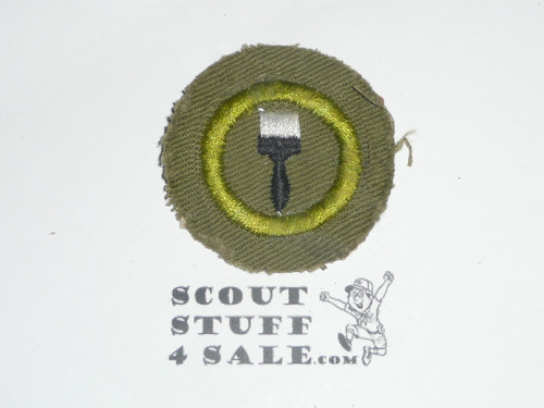 Painting - Type E - Khaki Crimped Merit Badge (1947-1960)