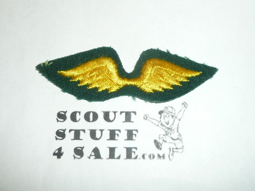 Girl Scout Wings felt Patch, sewn