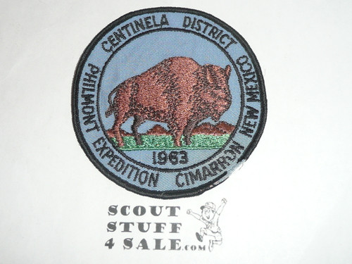 Centinela District Philmont Scout Ranch Contingent Patch, 1963, Bdr Damage, Los Angeles Area Council, Boy Scout