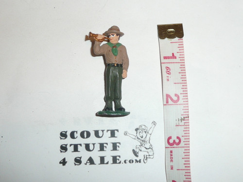 Unknown Manufacturer Boy Scout Bugling 2" metal Figure, MINT