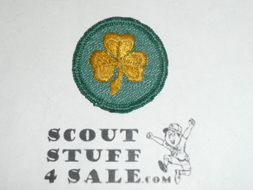 1970's Girl Scout Clover Patch, sewn