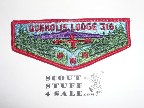 Order of the Arrow Lodge #316 Quekolis s3 Flap Patch